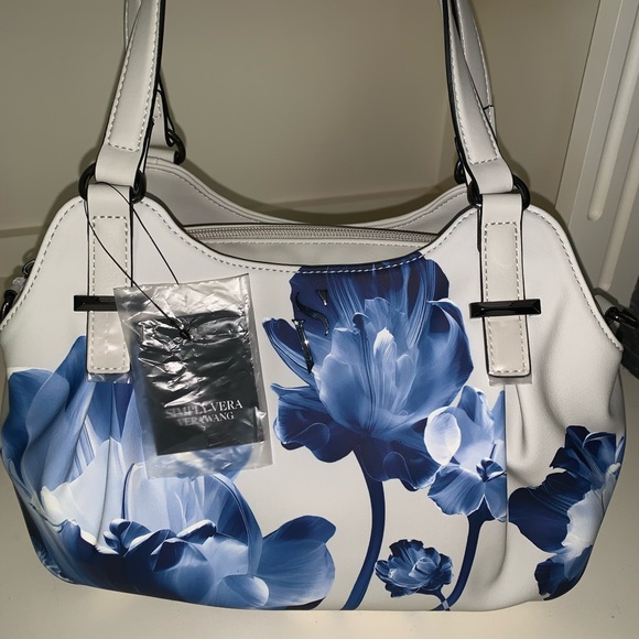 Simply Vera Vera Wang Vegan Leather Buena Satchel Handbag / Shoulder Bah New - Picture 1 of 8